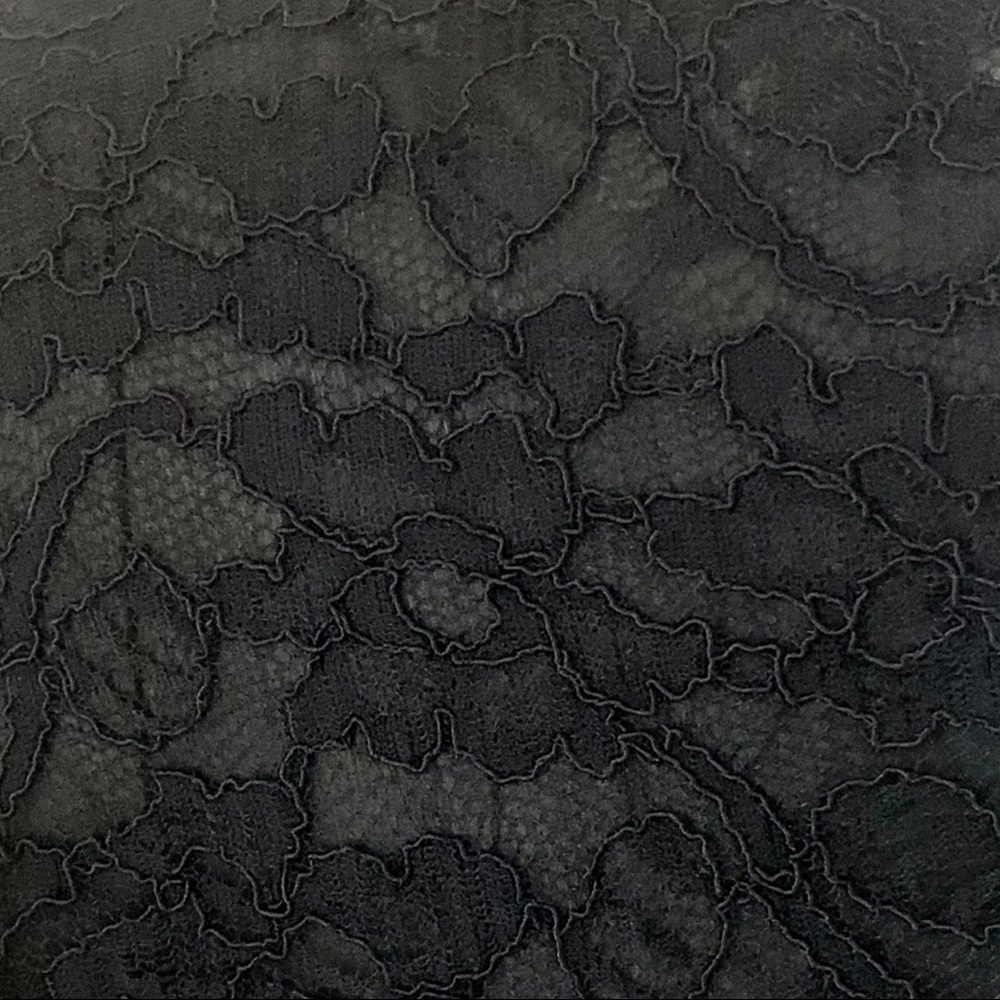 BROCHU WALKER Silk Lace Blouse Sheer Long Sleeves Black Style# HY13965 - Picture 6 of 16
